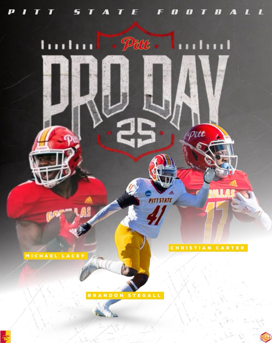 Good luck to Mike Lacey, Christian Carter, and Brandon Stegall as they take on Pro Day today! Go show out! 
#GRIT // #OAGAAG