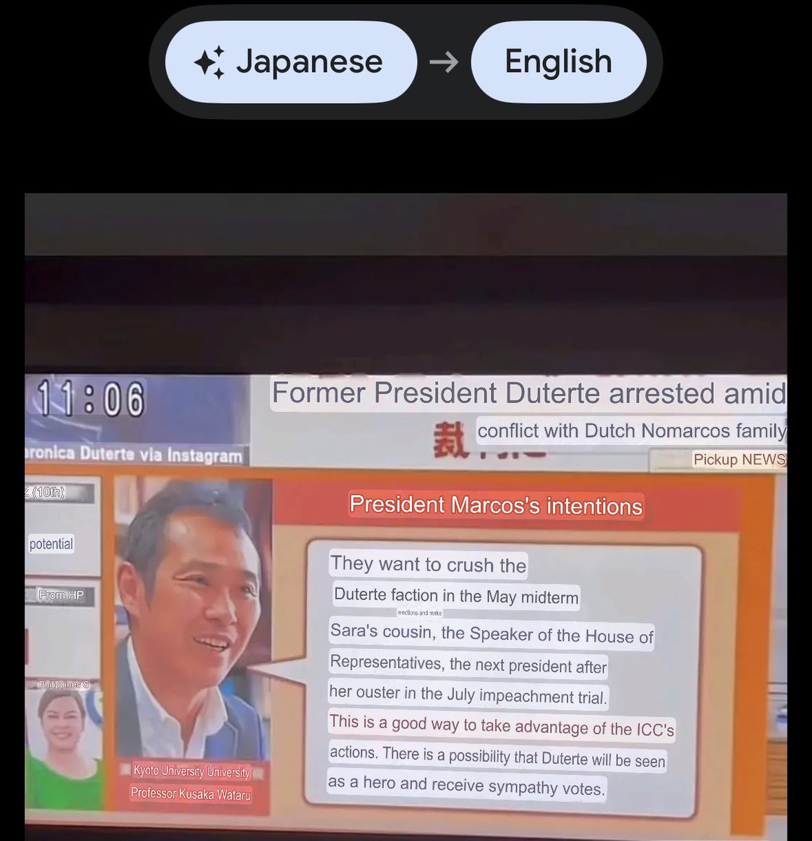 ninabeIlatrix1's tweet image. From Japanese news
They called BBM a liar and even showed the timeline when he lied that he wouldn’t cooperate with the ICC. 
Japan also knows that Marcos want to bring down Duterte due to the upcoming elections and Martin’s plan to be President
International media knows! 👏