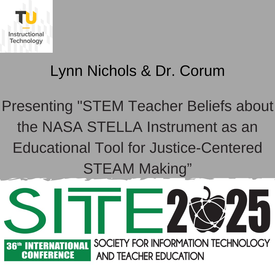 TowsonISTC's tweet image. Here are the final three presentations that will occur next week at SITE 2025!