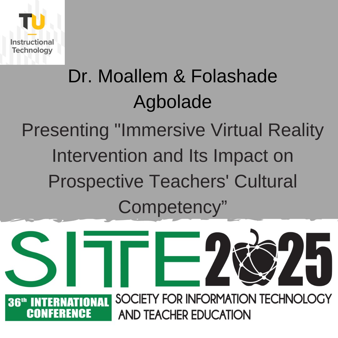 TowsonISTC's tweet image. Here are the final three presentations that will occur next week at SITE 2025!