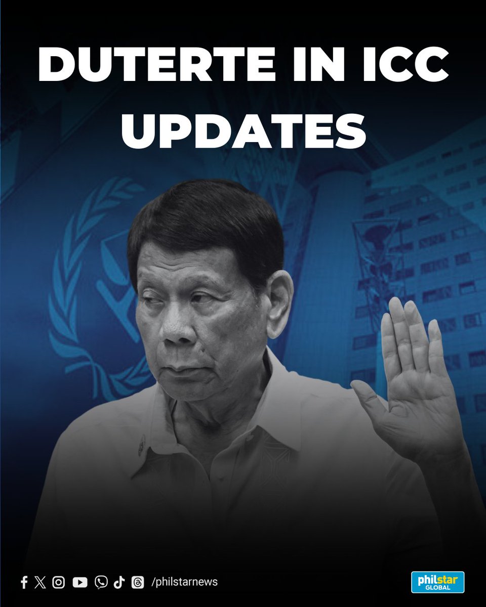 PhilstarNews's tweet photo. HE IS HERE.
Former President Rodrigo Duterte attends Friday the initial appearance hearing of the International Criminal Court through "video link." #DuterteAtICC
🔴 LIVE UPDATES: https://t.co/vitPIkdkIO https://t.co/G0fk27ZiMf