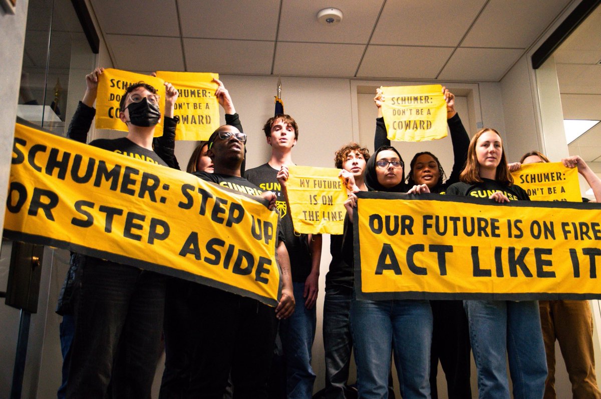 🚨 BREAKING: Young people are sitting in at Senator Schumer’s office to demand he stop the GOP’s corrupt budget.

This bill guts essential services while giving extremist billionaires unchecked power over our government. If Schumer won’t fight back, he’s complicit.

No deals. No