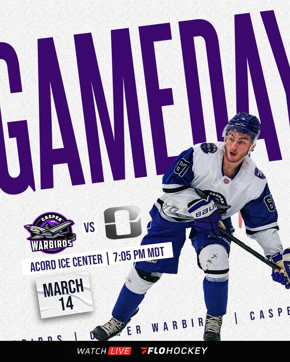 We're playing the Utah Outliers at the Acord Center tonight. Watch the game on FloHockey at 7:05!

#FlyAsOne #casperwy #ncdc #hockey 
@ncdcjrhockey @usphlhockey