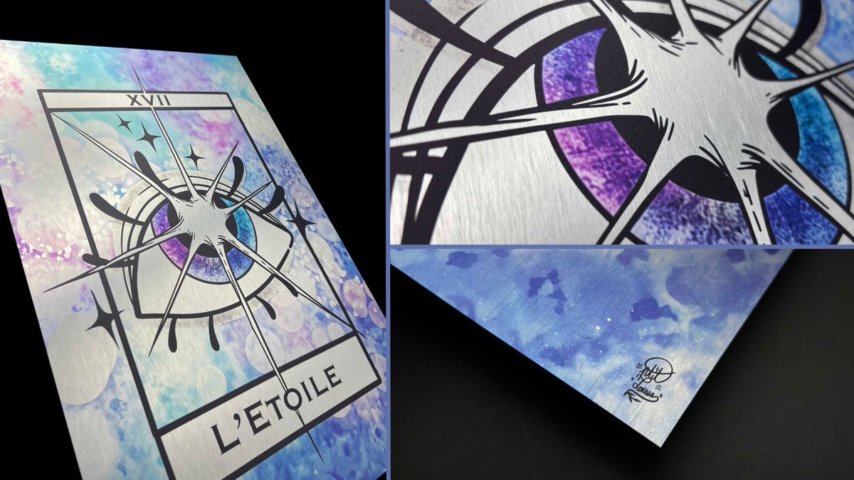 STUDIOLUMINA's tweet image. ⭐✨ L'Étoile par Ptite Louve brille sur aluminium brossé, entre mystère et éclat. Un guide dans l'obscurité ou un symbole à interpréter ? 🌌💫

💬 Et toi, quelle est ton étoile ? #LEtoile #PtiteLouve #ArtLumineux