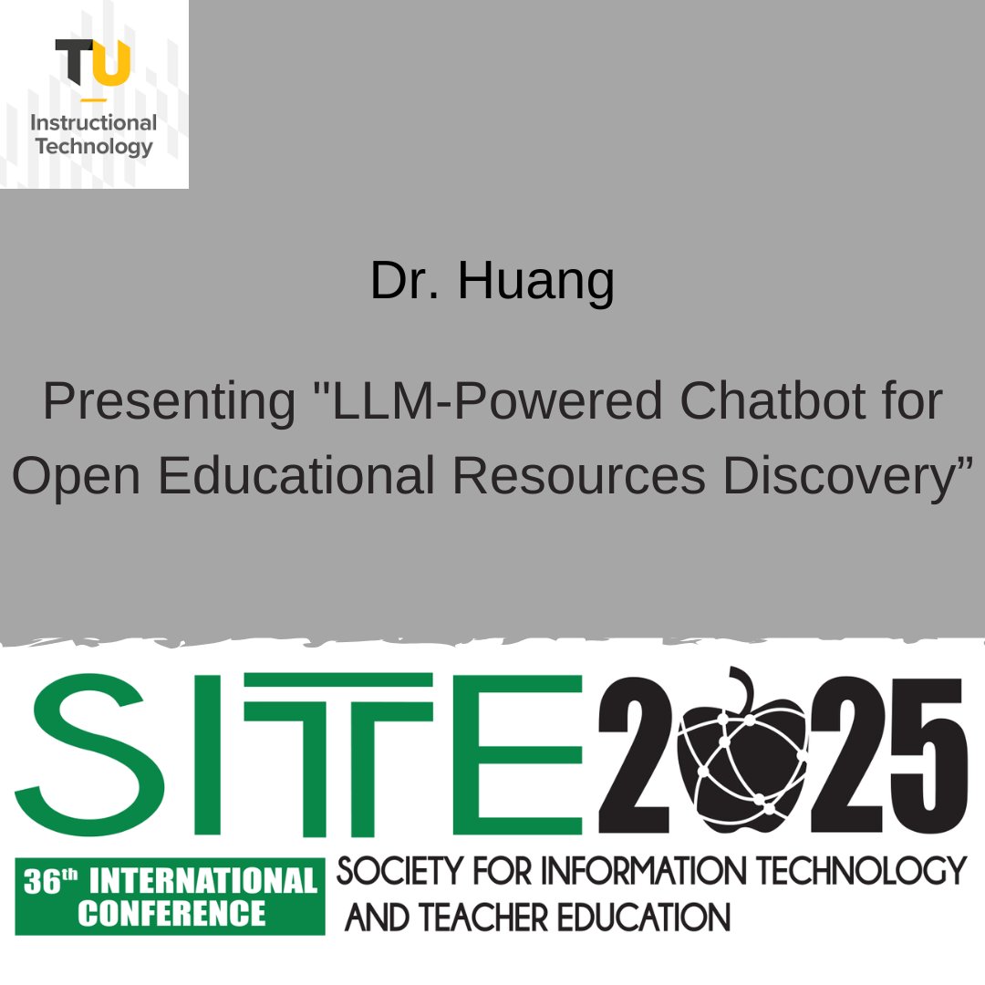 TowsonISTC's tweet image. Here are more student/faculty presenting at SITE next week!