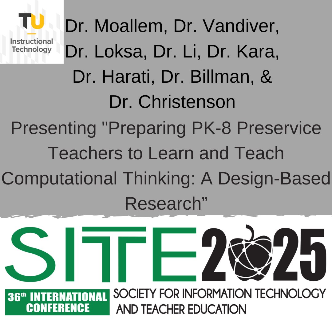 Here are more student/faculty presenting at SITE next week!