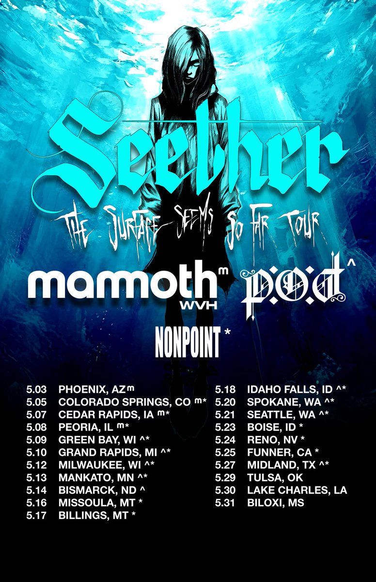 ON SALE NOW!!! 

Tickets available now at Payableondeath.com 

<a href="/seether/">Seether</a> <a href="/nonpoint/">Nonpoint</a> 

#POD #SEETHER #NONPOINT