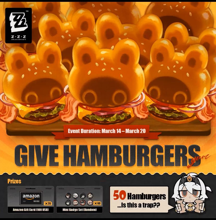 URSTRkelfa's tweet photo. @ZZZ_EN #ZenlessZoneZero #GiveHamburgers https://t.co/jy19Yrdchp