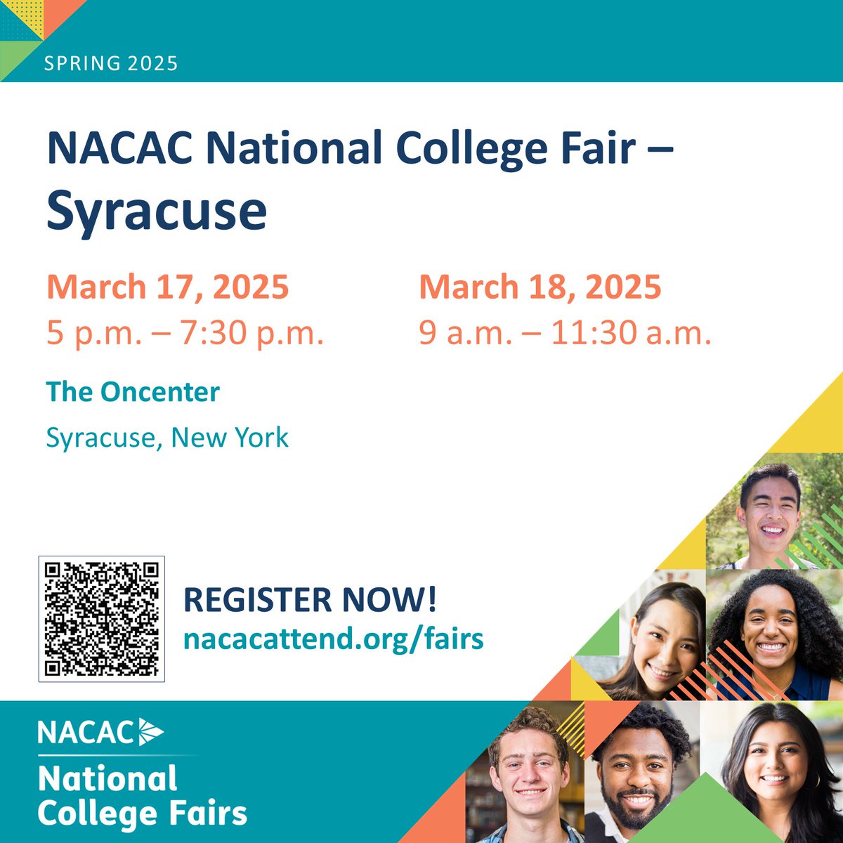 NACACFairs's tweet image. NACAC College Fairs are happening across the country and virtually. Registration is open for attendees and exhibitors. 
Attendee registration: ow.ly/sEwj50Vi4jw
Exhibitor registration: ow.ly/YRpn50Vi4jx
#collegeaccess #collegefairs #collegesearch