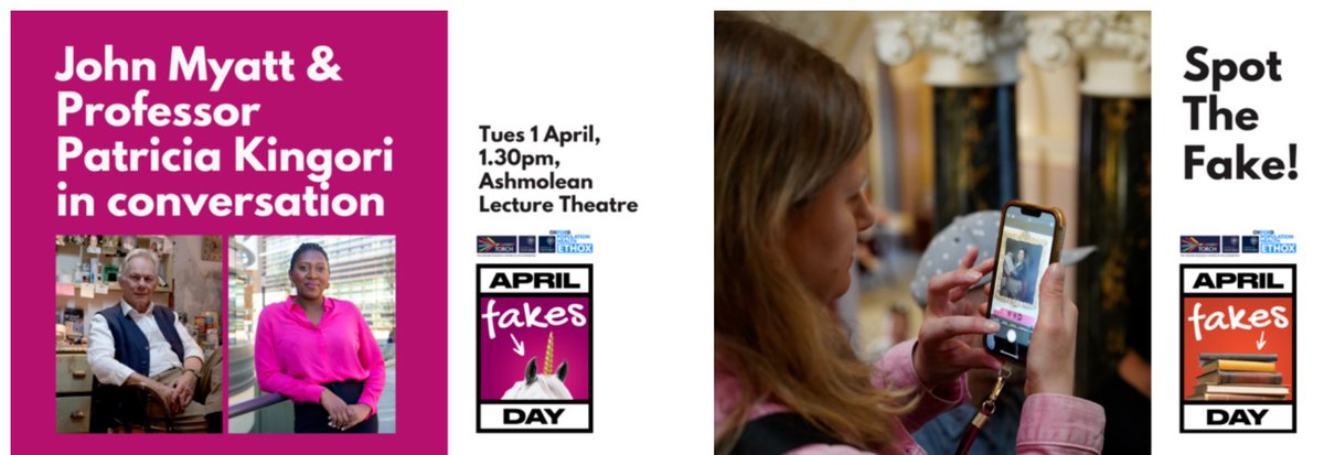 Ethox Centre (@ethox_centre) on Twitter photo 🌟April Fakes Day 2025🌟 Engage with the complexities of fakery & how it shapes our understanding of reality
➡️April 1-8 in Leeds, London & Oxford
➡️Talks, museum activities, film screenings
➡️Curated by Prof Patricia Kingori & @torchoxford
Details ⤵️
ethox.ox.ac.uk/news/april-fak… 🌟April Fakes Day 2025🌟 Engage with the complexities of fakery & how it shapes our understanding of reality
➡️April 1-8 in Leeds, London & Oxford
➡️Talks, museum activities, film screenings
➡️Curated by Prof Patricia Kingori & @torchoxford
Details ⤵️
ethox.ox.ac.uk/news/april-fak…