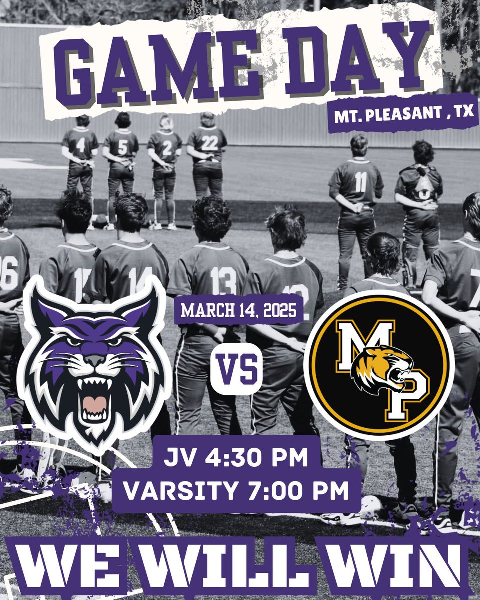 bobcats_bsb's tweet photo. GAME DAY!

🆚 Mt. Pleasant
⌚️ JV 4:30/Varsity 7:00
📍Mt. Pleasant High School
#WeWillWin #COMPETE https://t.co/RMtCnU7mA2