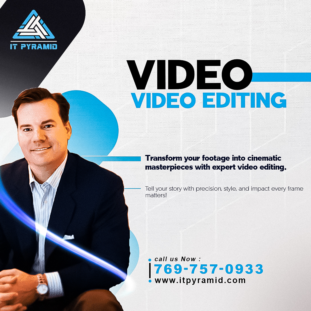 ITPyramid1's tweet image. Lights, Camera, Edit! Transform Raw Footage into Masterpieces with Expert Video Editing. 

Reach out at 769-757-0933 or itpyramid.com

#itpyramid
#VideoEditing
#ContentCreation
#VideoProduction
#CreativeEditing
#PostProduction
#VideoMarketing
#FilmEditing
#EditLikeAPro