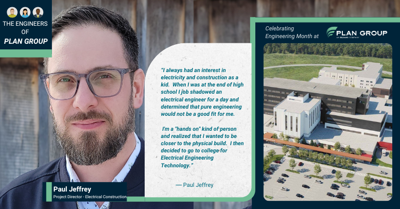 PlanGroupOffic1's tweet photo. ⚙️ Engineering Month Spotlight: Meet Paul Jeffrey, Project Director at Plan Group. Proud of his work on the Corner Brook Acute Care Hospital. 'The future belongs to those who dig into details and learn.' 

#EngineeringMonth #ElectricalConstruction #TeamPlanGroup https://t.co/nRNk2K9WTZ