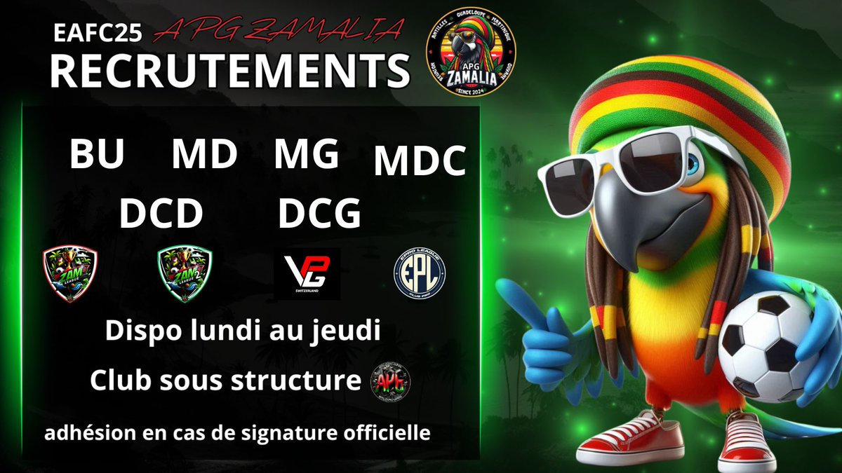 Salut à tous on cherche à étoffer l'effectif pour la saison 3 n'hésitez pas à nous contacter. 
<a href="/Cherche1Equipe/">Cherche 1 Équipe</a> <a href="/CpgOwnerAntille/">Antilles Pro Gaming | APG</a> <a href="/CamposPaul3/">⚜️IVS SKY⚜️🇫🇷</a> <a href="/DomtomFC/">XR1 BLACKLIONS</a>