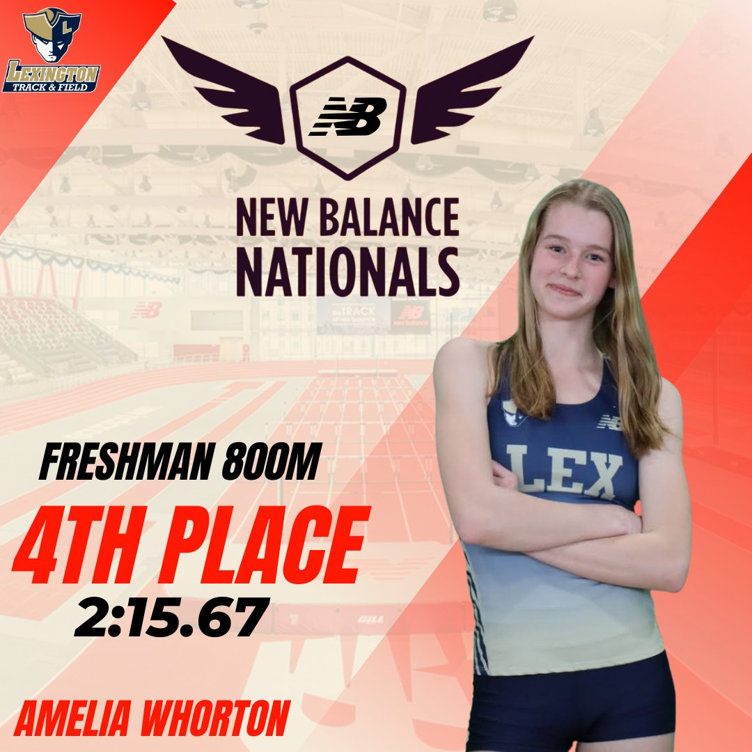🚨SCHOOL RECORD ALERT🚨 Freshman Amelia Whorton breaks her 3rd LHS record in less than 24 hours and earns her 2nd All-American honors of the meet!! #LexGo #MinutemenTF #NBNationals #WeRunThisTown