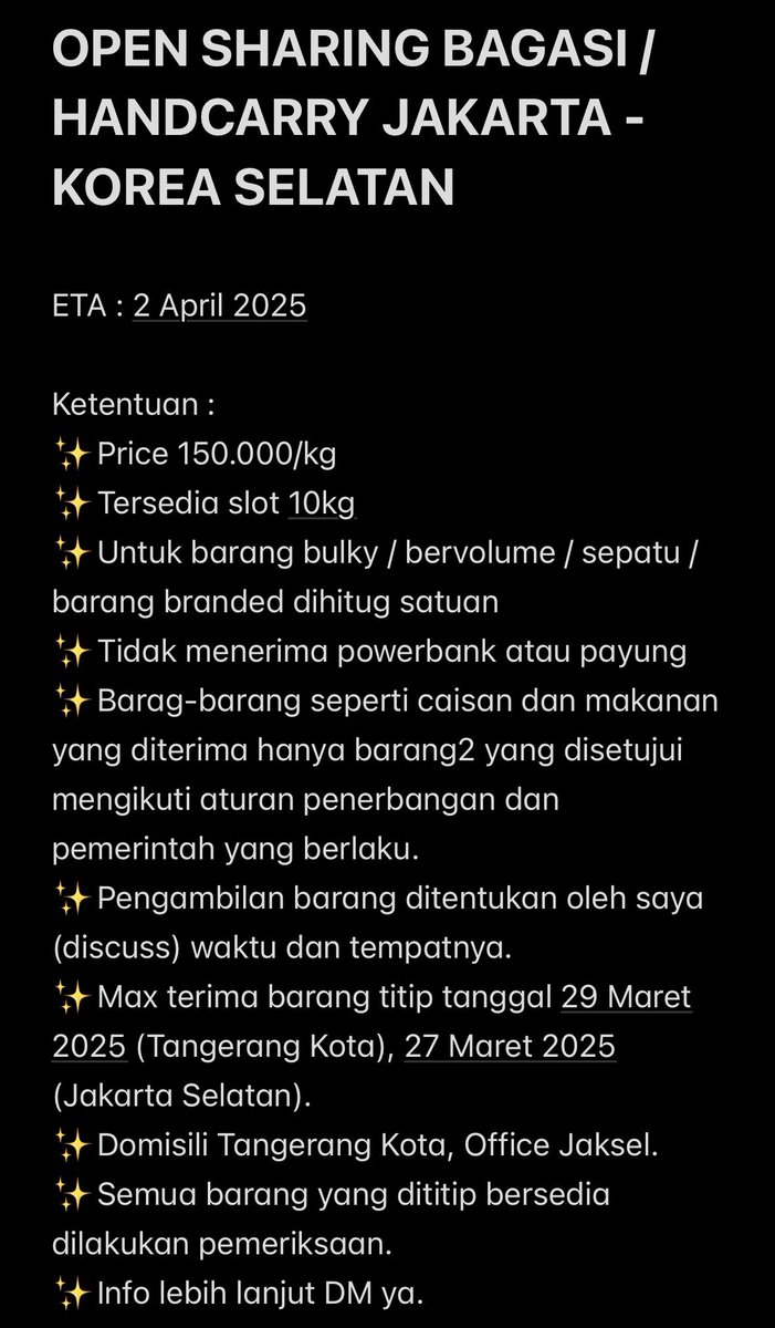 chagiyanyakamu | OPEN JASTIP KOREA AKHIR NOVEMBER tweet media