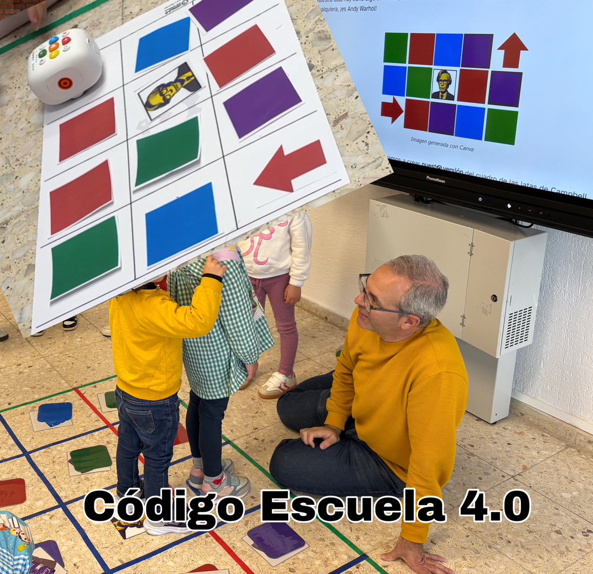 Hoy, de la mano de nuestro mentor <a href="/josangiltejada/">Josangil</a> , acompañando a los más pequeños en una de las actividades del programa #códigoescuela4_0
