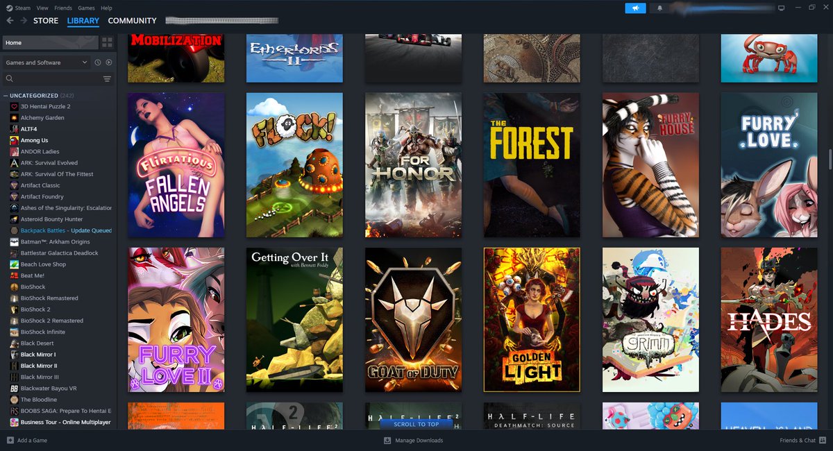 RafhatDimak's tweet photo. Maybe sharing steam library with cousin wasn't the brightest idea 😀 https://t.co/4TUmkxO6ry