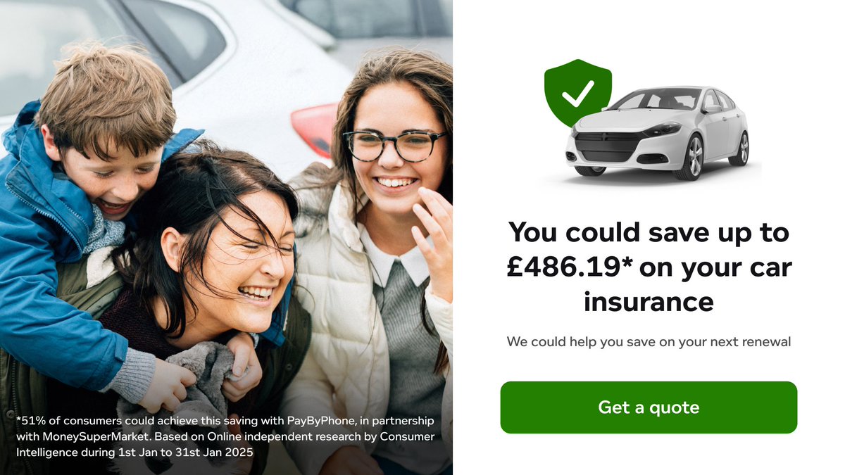 PayByPhone 🤝 MoneySuperMarket

We’ve partnered with the UK’s leading price comparison site* on our latest feature: Car insurance!

This is a natural step toward giving our customers everything their car needs, all in one place. Here’s what this launch has to offer:

💰Find the