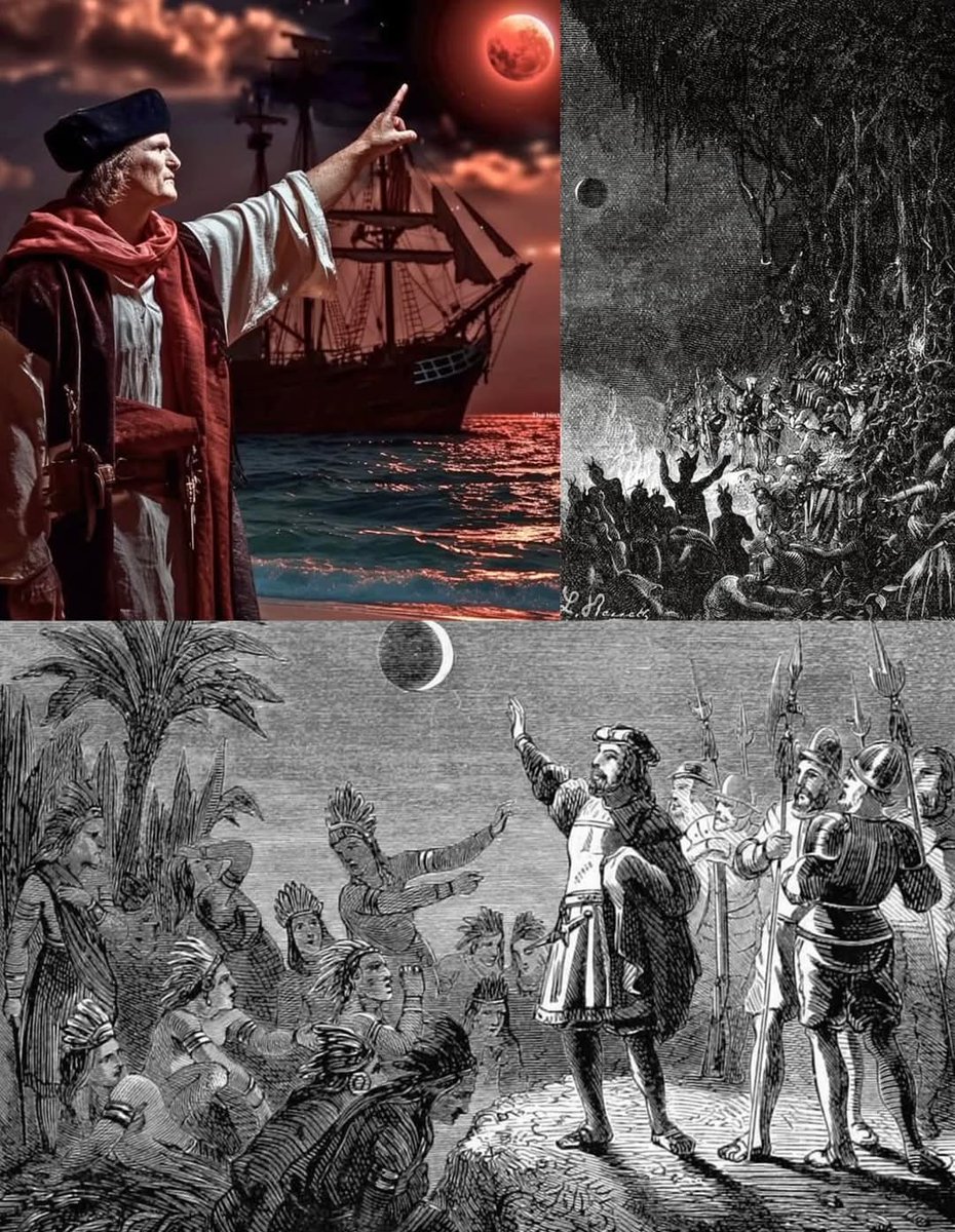 archeohistories's tweet image. In 1504, during his fourth voyage to the New World, Christopher Columbus found himself stranded on the shores of Jamaica. His ships were infested with marine worms, and his crew was desperate for food. Initially, the indigenous Arawak people welcomed Columbus and his men,…