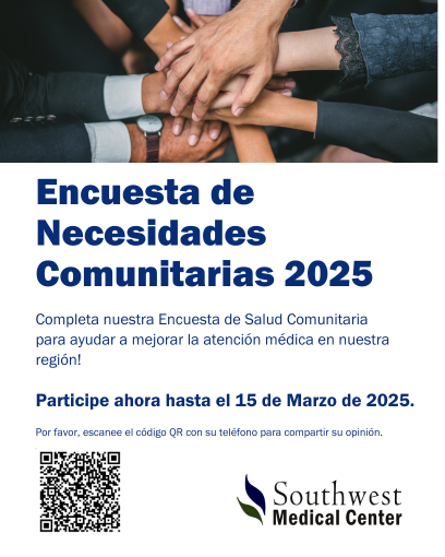 TOMORROW is the LAST Day to take the CHNA! Please take this survey to help us improve our healthcare services in the community. 

 Survey Link: bit.ly/4hjXwaG