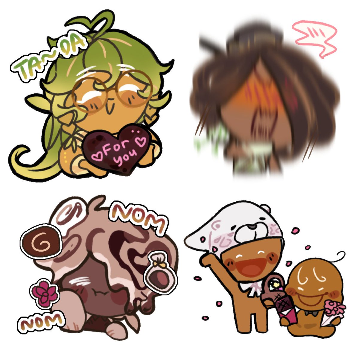 Onyxcreamkisser's tweet photo. Which one do you like so far? 👀👀🩷🩷
#cookierunwitchscastle
#witchcastlestickerpack https://t.co/qemJAXc9PY