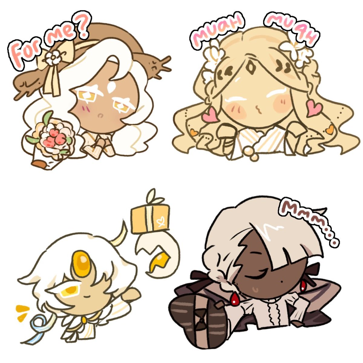Onyxcreamkisser's tweet photo. Which one do you like so far? 👀👀🩷🩷
#cookierunwitchscastle
#witchcastlestickerpack https://t.co/qemJAXc9PY