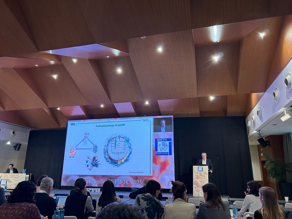 HematoHUVR's tweet image. Reunión anual @GETH_info: los #trasplantes en España continúan aumentando a la vez que siguen mejorando los resultados. 
José Antonio Pérez Simón, nuestro jefe de servicio, ha hablado sobre la #EICR, una de las principales complicaciones.
@sehh_es @HospitalUVRocio @ibis_sevilla