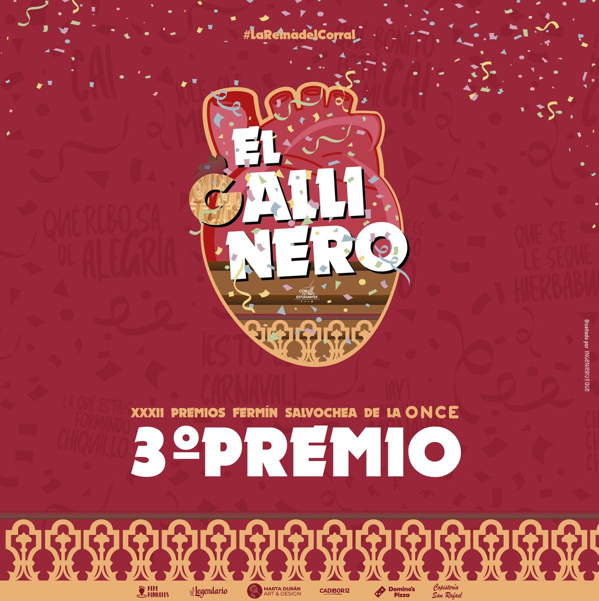 🏆🎭 | #ElGallinero recibe el 𝗧𝗘𝗥𝗖𝗘𝗥 𝗣𝗥𝗘𝗠𝗜𝗢 en los 𝘟𝘟𝘟𝘐𝘐 𝘗𝘳𝘦𝘮𝘪𝘰𝘴 𝘍𝘦𝘳𝘮𝘪́𝘯 𝘚𝘢𝘭𝘷𝘰𝘤𝘩𝘦𝘢 de la <a href="/once/">Yuli Yang</a>.es 

¡Muchas gracias! 🐔

#LaReinadelCorral #CorodelosEstudiantes