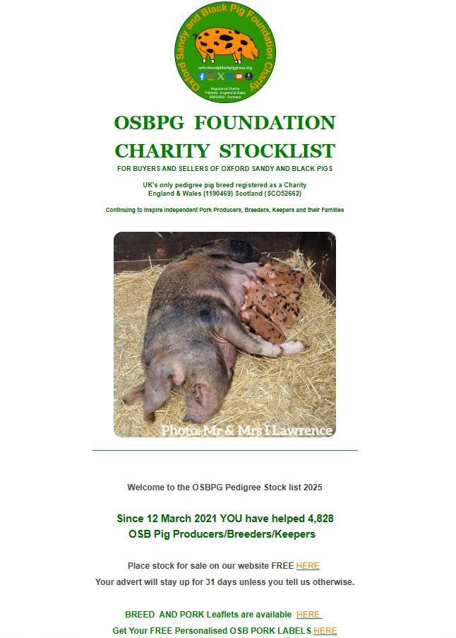Unwind with the #OSBPG Stocklist. Sales, Hire and Wanted, all at your finger tips.
Email hello@oxfordsandyblackpiggroup.org 
Subscribe to the stocklist and our other free publications: osbpg.org