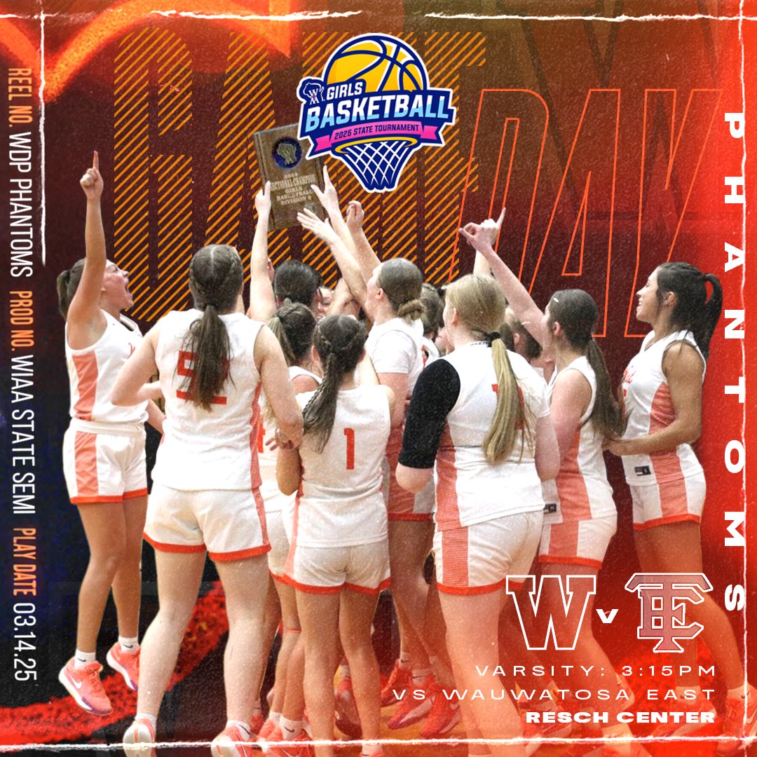 WDP Phantom Girls Basketball (@phantomsgbb) on Twitter photo It’s Game Day! We are headed to STATE to take on Wauwatosa East. Warmups start immediately after the 1:30 D2 Semi. Come out to the Resch and get loud and cheer on the girls! Our sendoff starts at 10:00 AM. Let’s go!! It’s time! <a href="/WDPactivities/">WDP Activities</a> 🦎
Stream: wiaawi.org/Sports/Winter/… It’s Game Day! We are headed to STATE to take on Wauwatosa East. Warmups start immediately after the 1:30 D2 Semi. Come out to the Resch and get loud and cheer on the girls! Our sendoff starts at 10:00 AM. Let’s go!! It’s time! <a href="/WDPactivities/">WDP Activities</a> 🦎
Stream: wiaawi.org/Sports/Winter/…