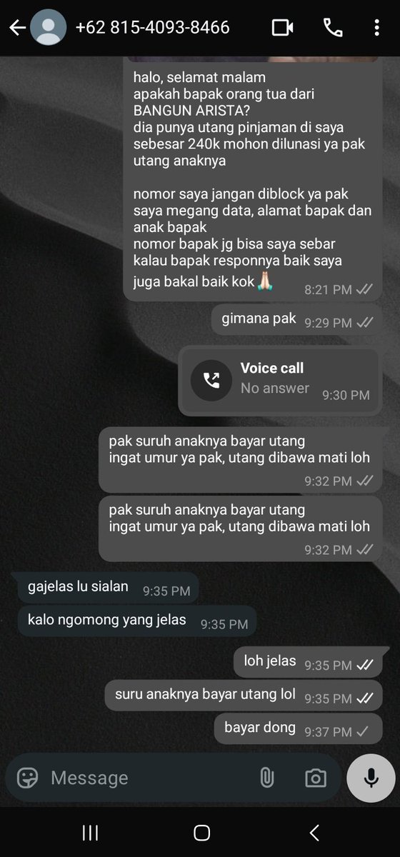 ini resp bapaknya aduh lucu bet wkwk
duh bapak partijan dibayar dong utang anaknya