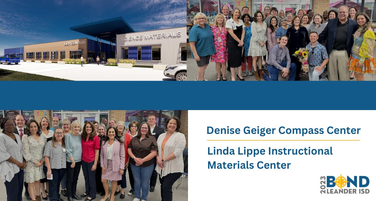 LeanderISD's tweet image. Leander ISD Board Approves Names for New Buildings: Denise Geiger Compass Center and Linda Lippe Instructional Materials Center 
Read more: bit.ly/4i4hOpJ 
#1LISD