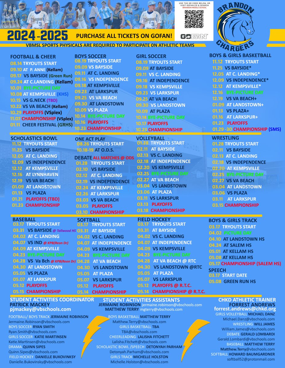 Updated Baseball Schedule - site locations changes.