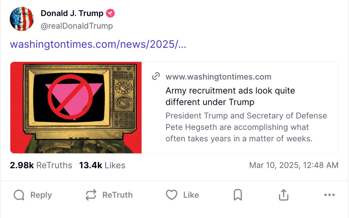 It's probably best to assume that President Trump was ignorant of the meaning of the image that he retweeted this week: the pink triangle, the mark used by the Nazis to identify gay men, including in concentration camps, where they were subject to horrific "scientific"