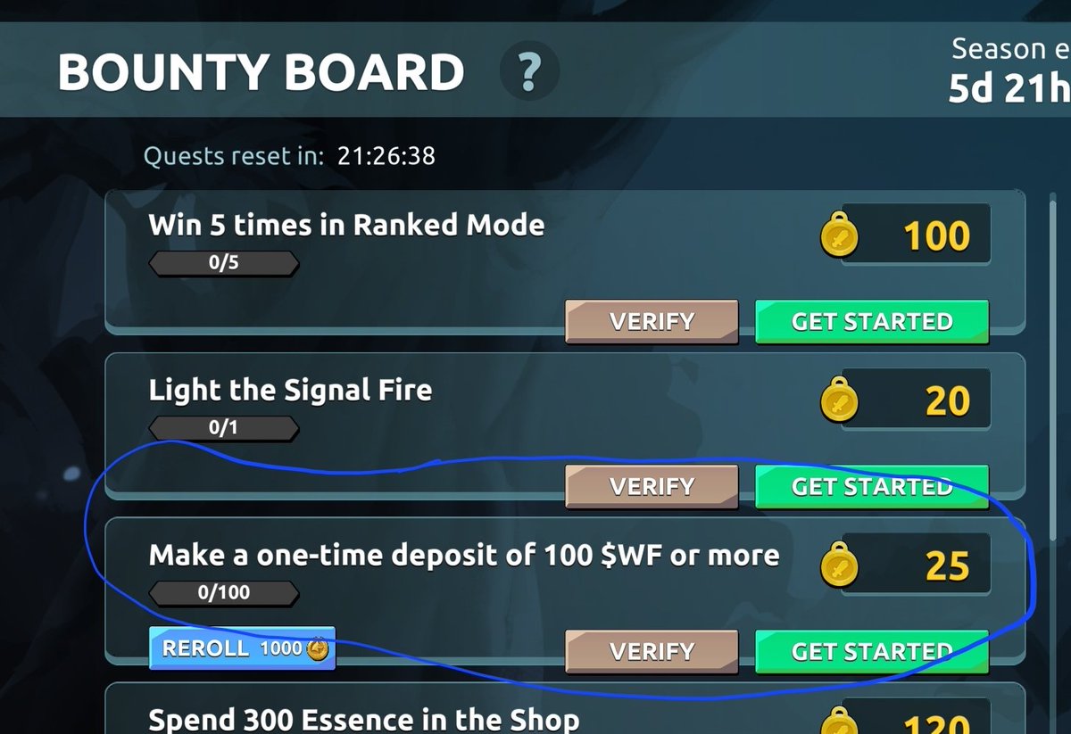 🎁 FRIDAY RONIN GIVEAWAY! 🎁

🔥 Win 2000 WF! 🔥

Ready to test the new BOUNTY BOARD on Wild Forest? 🌲
These 2000 WF will help you with the deposit token quest! 😱

How to enter:
🔹 Like &amp; RT this post
🔹 Follow me
🔹 Tag 3 friends who need a boost!

🎉 1 lucky winner will be
