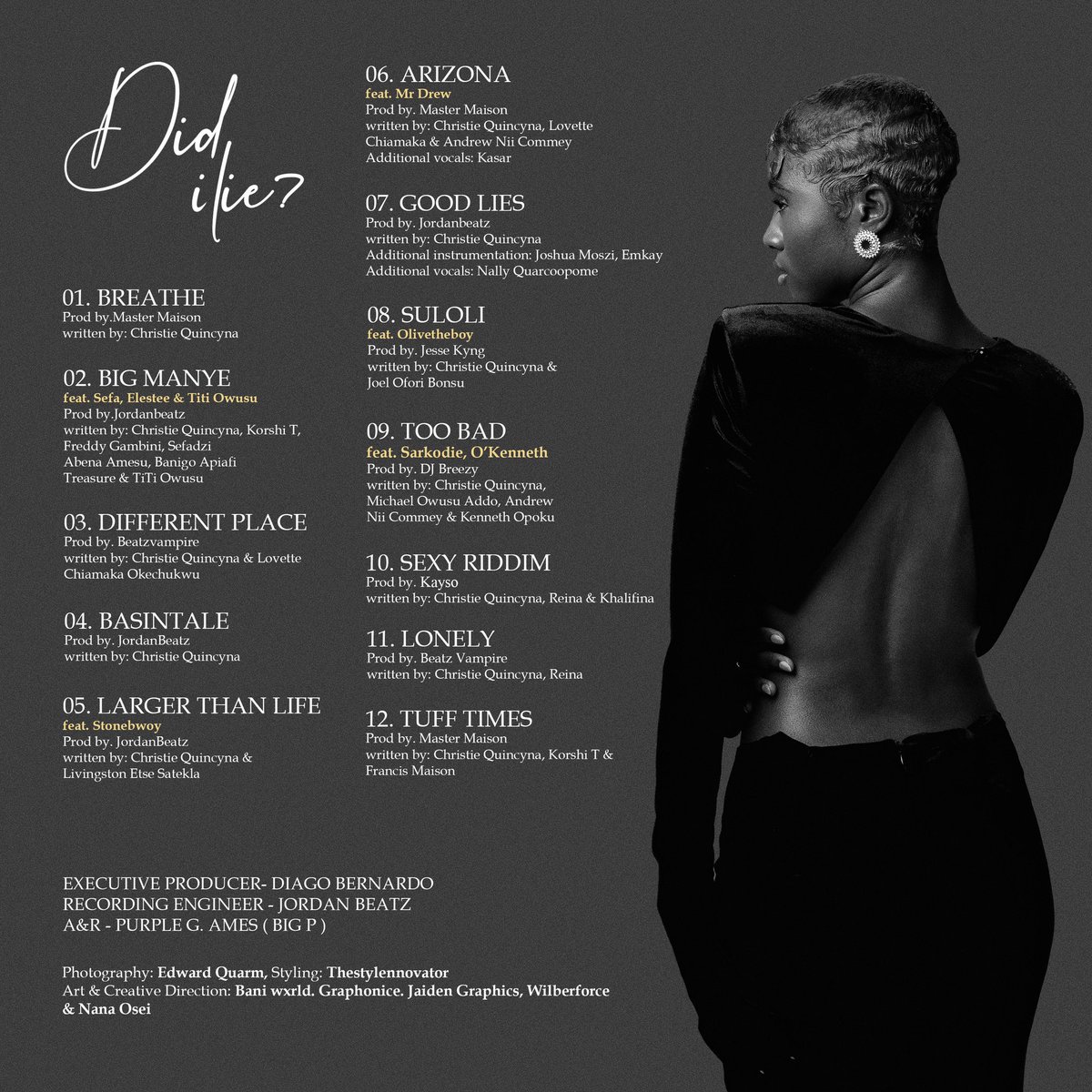 KaySoFromTema's tweet photo. “Did i lie” -  @cina_soul out now!

I produced track 10 #SexyRiddim

#fromtema #didilie https://t.co/8SrrTf8DZx