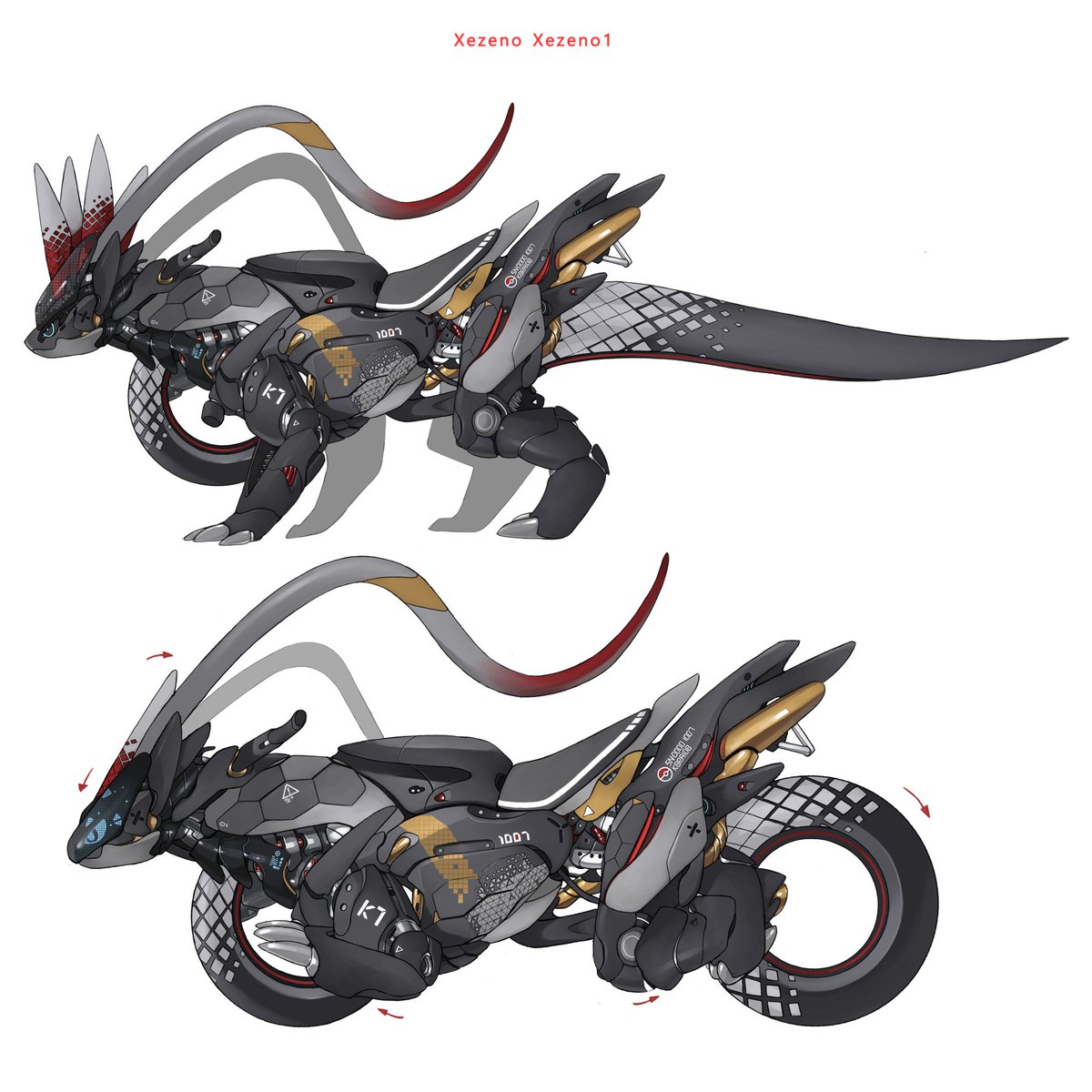 Xezeno1's tweet photo. Mecha Shiny Koraidon https://t.co/lTRPSumRzA