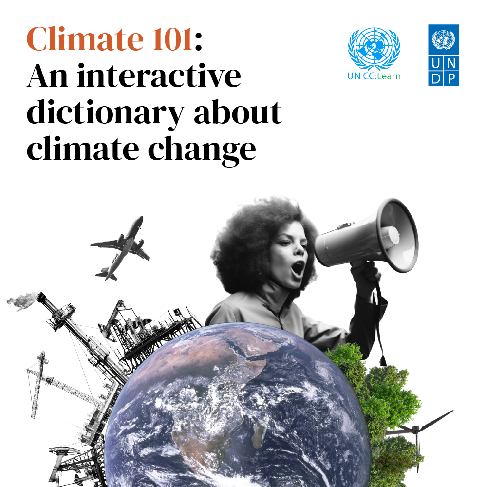 UNDP Climate (@undpclimate) on Twitter photo Introducing Climate 101, an interactive dictionary about climate change!
<a href="/UNDP/">UN Development</a>’s Climate Dictionary has now become an online course, thanks to @UNCCLearn.
Test your knowledge on climate terms, see concepts in action and learn through play: ow.ly/u1pR50Vhseo Introducing Climate 101, an interactive dictionary about climate change!
<a href="/UNDP/">UN Development</a>’s Climate Dictionary has now become an online course, thanks to @UNCCLearn.
Test your knowledge on climate terms, see concepts in action and learn through play: ow.ly/u1pR50Vhseo