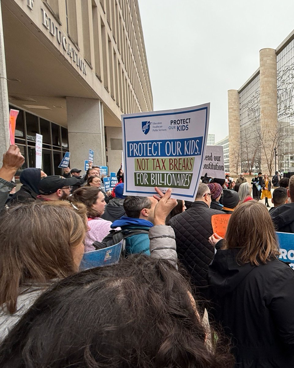 We rallied today against the Trump administration’s reckless actions to gut <a href="/usedgov/">U.S. Department of Education</a>. As an organization that represents the families of 1️⃣ in 4️⃣ students who are Hispanic, we demand Congress protect crucial programs and services for students. #EDMatters bit.ly/4huCLsx