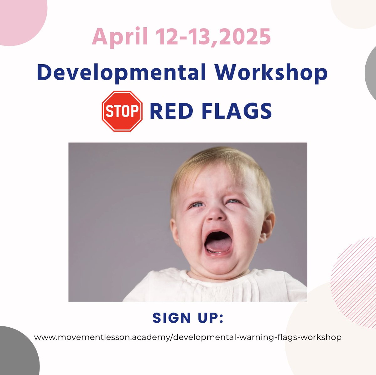 MovementLesson's tweet image. Everyone is telling you not to worry about your baby when you feel like something is off. Get help from professionals who know early developmental warning signs that nobody else knows. Sign up for the workshop here, movementlesson.academy/developmental-…