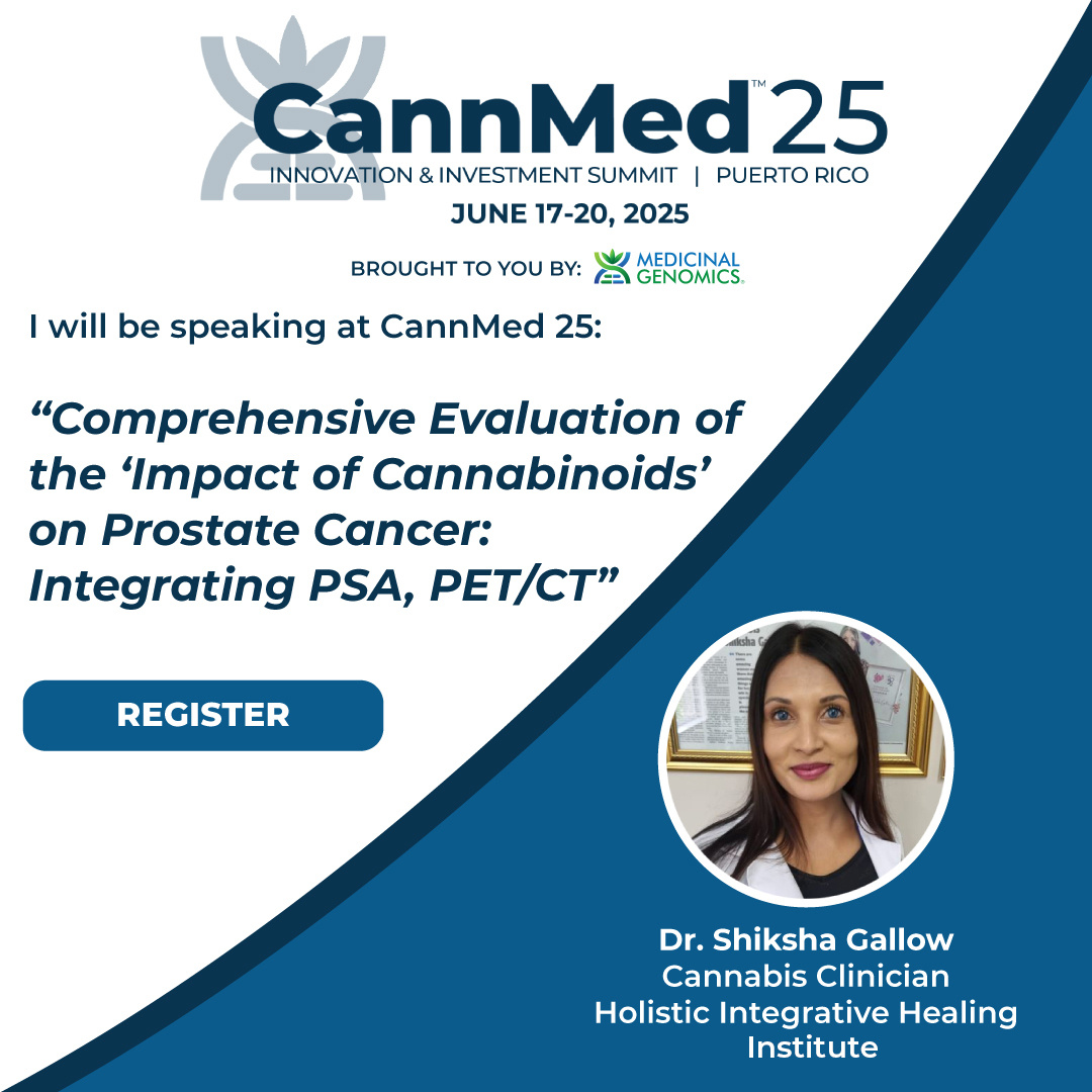 We welcome CannMed 25 speaker, Dr. Shiksha Gallow.

In her presentation, she will discuss “Comprehensive Evaluation of the ‘Impact of Cannabinoids’ on Prostate Cancer: Integrating PSA, PET/CT” At #CannMed25

View All Details: hubs.li/Q03bVksL0