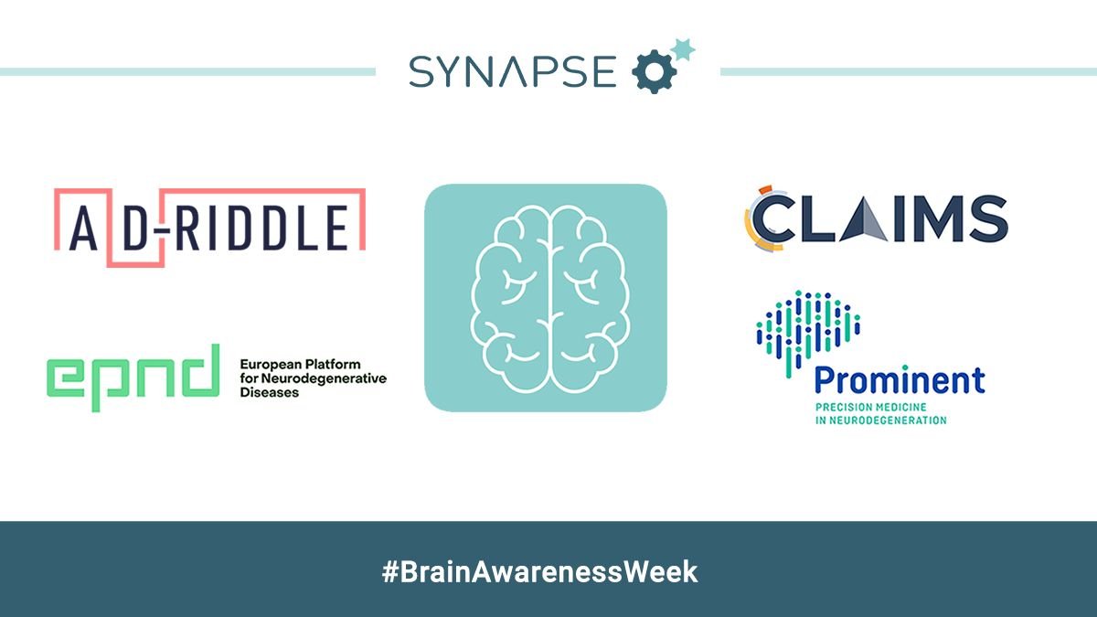 SYNAPSE R&D Managers (@synapsemanagers) on Twitter photo It's #BrainAwarenessWeek 🧠
This is the perfect time to highlight the exciting projects we’re involved with that focus on Alzheimer's, dementia, and neurodegenerative disorders.
Follow these initiatives on X <a href="/AD_RIDDLE/">AD-RIDDLE</a> <a href="/imi_epnd/">European Platform for Neurodegenerative Diseases</a> <a href="/IHI_PROMINENT/">IHI Prominent</a> and LinkedIn to stay updated! It's #BrainAwarenessWeek 🧠
This is the perfect time to highlight the exciting projects we’re involved with that focus on Alzheimer's, dementia, and neurodegenerative disorders.
Follow these initiatives on X <a href="/AD_RIDDLE/">AD-RIDDLE</a> <a href="/imi_epnd/">European Platform for Neurodegenerative Diseases</a> <a href="/IHI_PROMINENT/">IHI Prominent</a> and LinkedIn to stay updated!