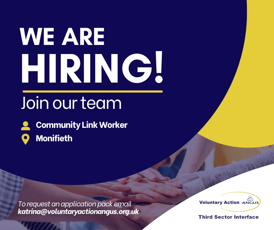 Employment Opportunity - Community Link Worker - Monifieth
Join our team &amp; play a crucial role in fostering positive change &amp; connecting people to the resources they need to thrive.

Further information about the post, including how to apply here: bit.ly/4izeGBL
