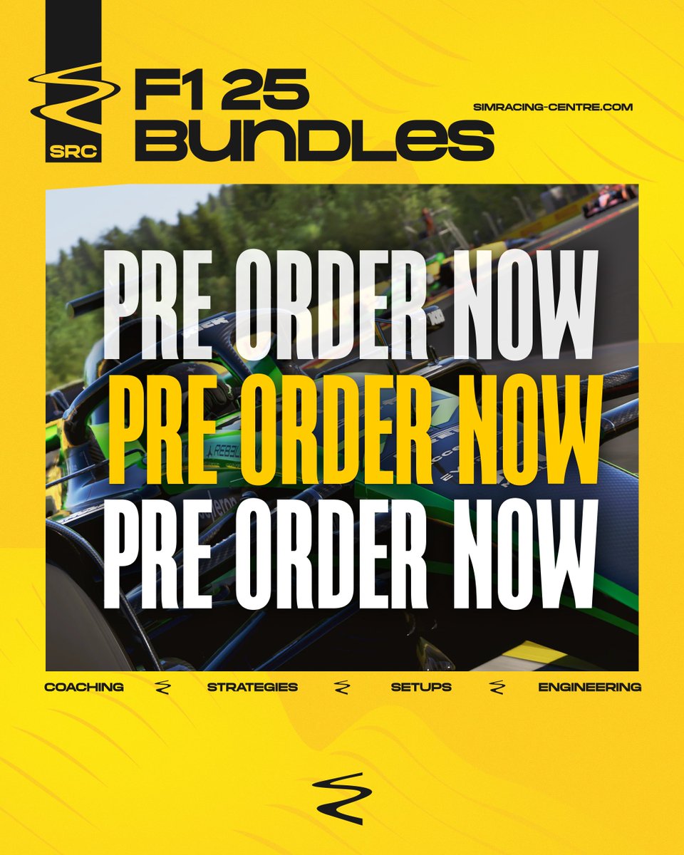 F1 25 is finally announced! 😍

And following that announcement we are proud to declare that we have opened up our F1 25 PRE ORDERS 🏎️

Get the best setups in the game from the very start below: ⬇️
simracing-centre.com/f1-25

#F125