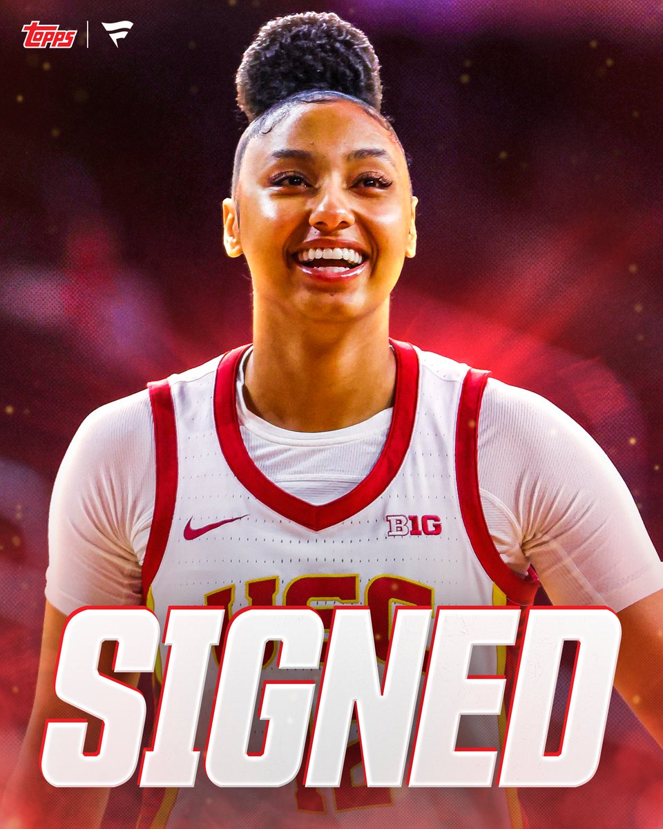 Topps's tweet image. 𝐈𝐓’𝐒 𝐎𝐅𝐅𝐈𝐂𝐈𝐀𝐋: We’re excited to announce that we’ve signed an exclusive trading card &amp;amp; memorabilia deal with JuJu Watkins.