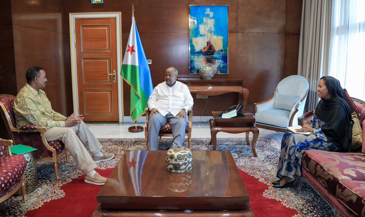I had the honor of meeting with the President of the Republic of Djibouti and IGAD Chair, H.E. <a href="/IsmailOguelleh/">Ismail Omar Guelleh</a>, to deliberate on the outcomes of the 43rd Extraordinary Summit. Our discussion centered on the implementation of the Summit’s decisions, reinforcing IGAD’s commitment