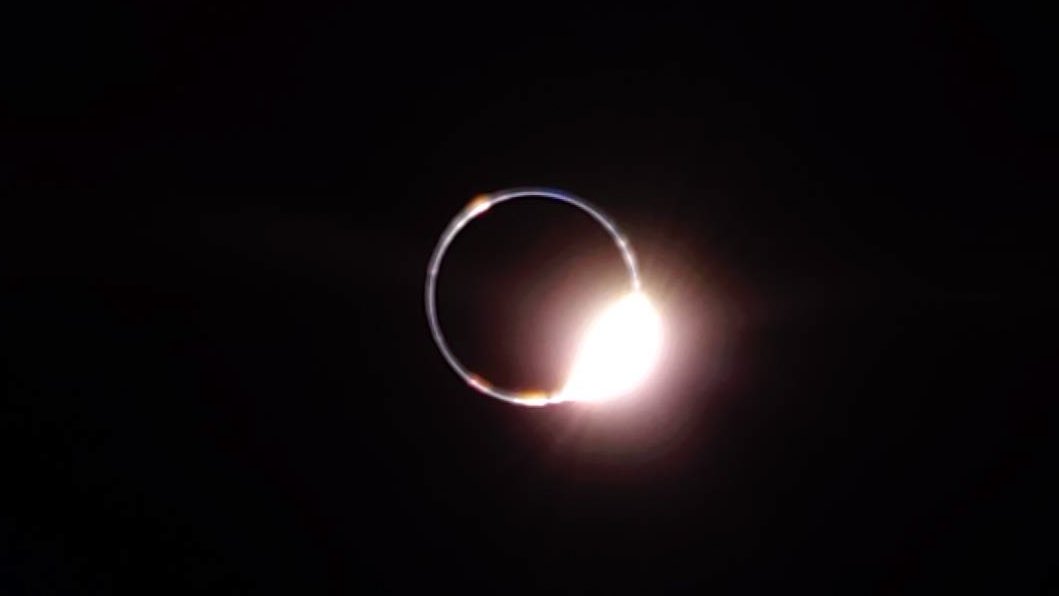 Goodness gracious Firefly just shared this photo of the "lunar" eclipse--from the SURFACE OF THE MOON

Ring of fire. Incredible