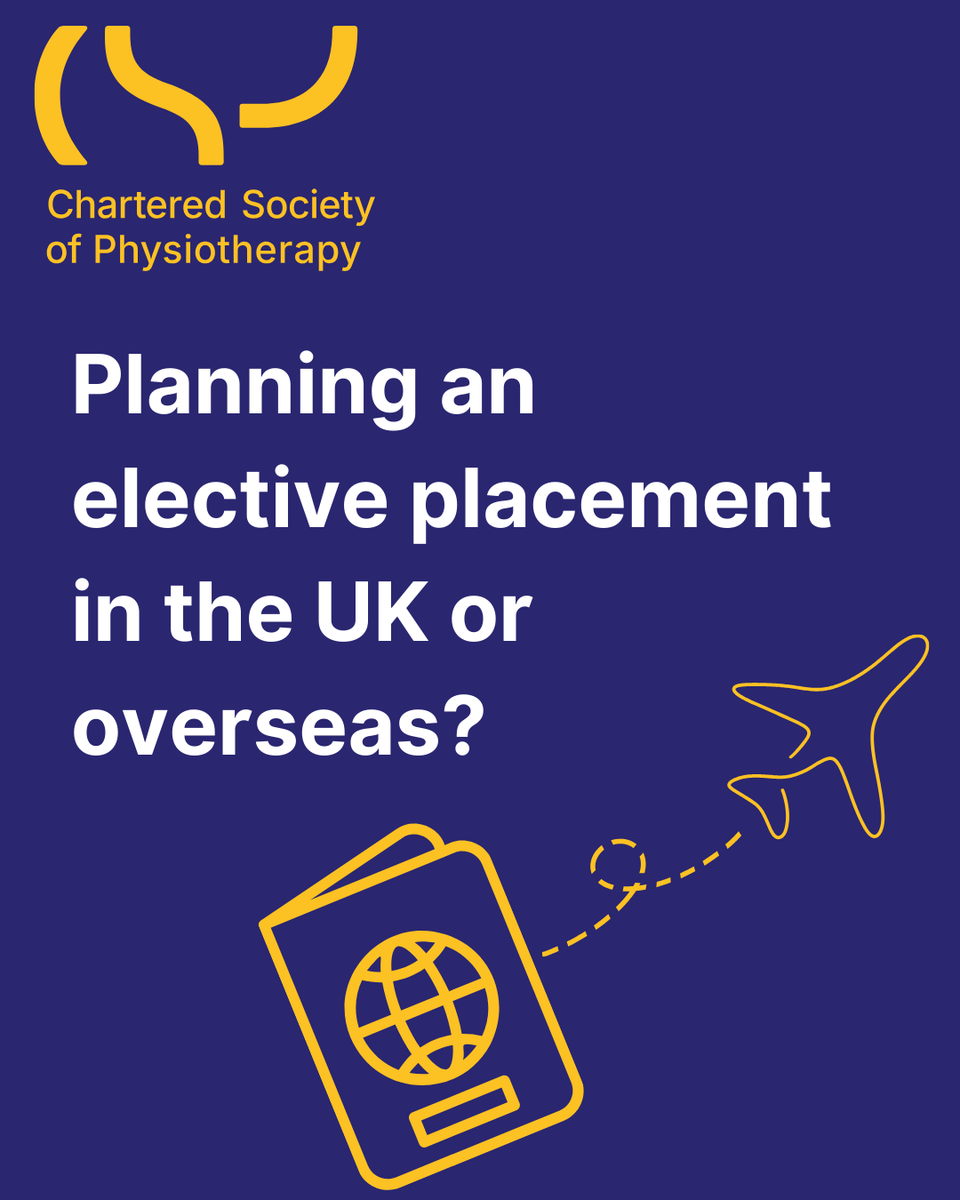 Did you know that as a CSP student member you can apply for a CSP Charitable Trust Education and Development Placement Award for up to £2000 towards an elective placement overseas or in the UK?  ✈️🙌
csp.org.uk/professional-c…