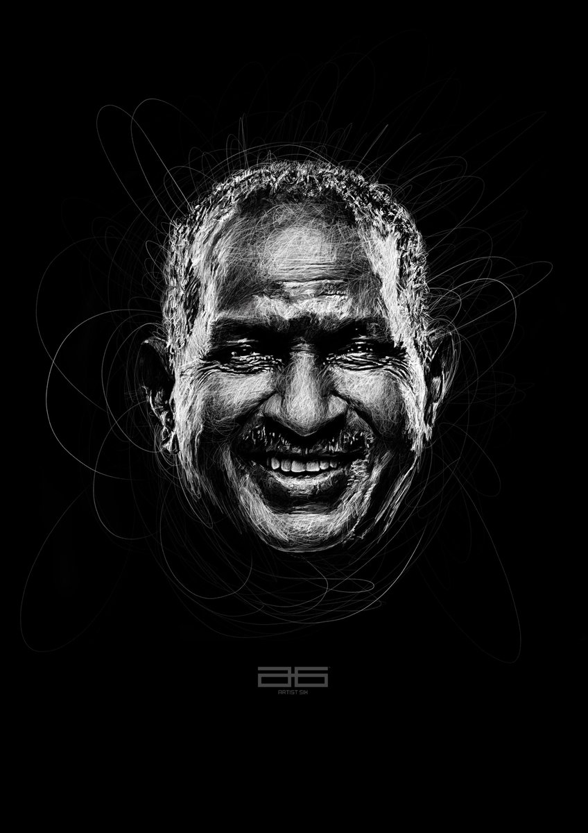 Artistsix's tweet photo. Happy to share Scribble Art for @ilaiyaraaja  Bro and Dedicated this to all Ilaiyaraaja Fans #scribbleart #artistsix #paarvaigalpaintings https://t.co/IvlzU3Nw4M